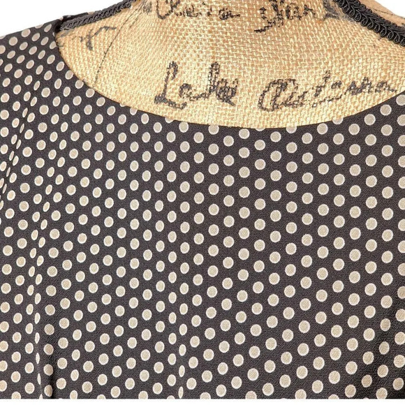 Evan Picone Black Label Women's Polka Dot Twist Bodycon Midi Dress Size 6 Black - Picture 6 of 13